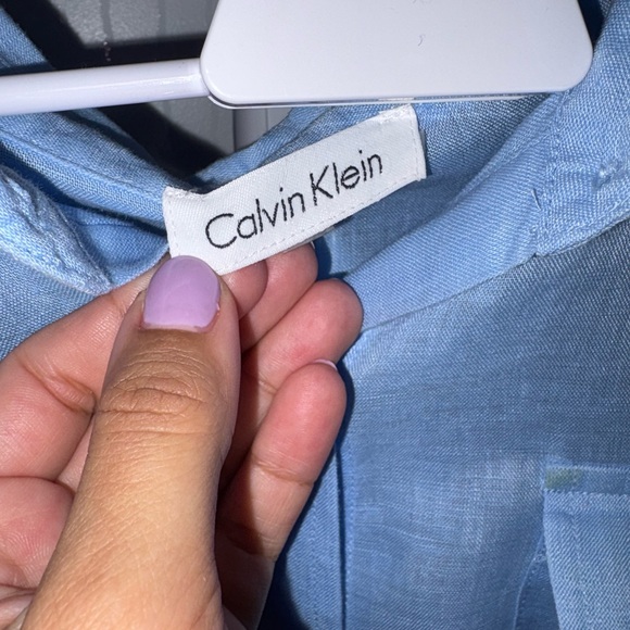 Calvin Klein Light Blue Casual Button Down Shirt - szXL (P34) - Picture 3 of 3
